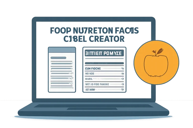 food nutrition facts label creator