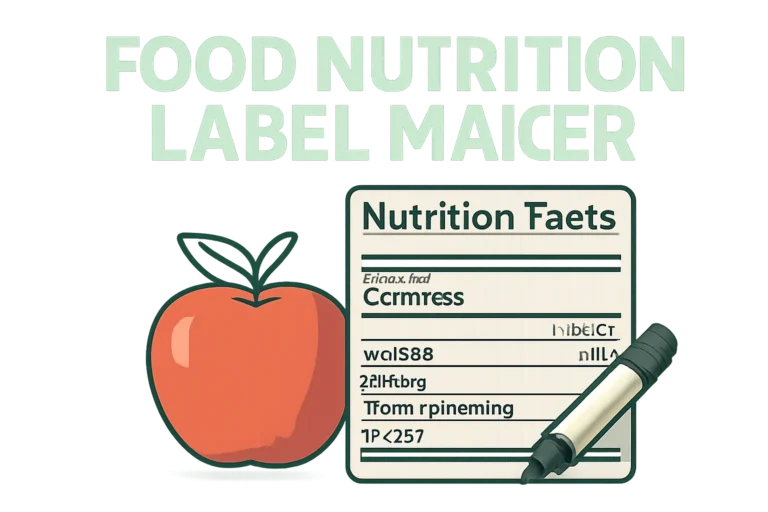 food nutrition label maker
