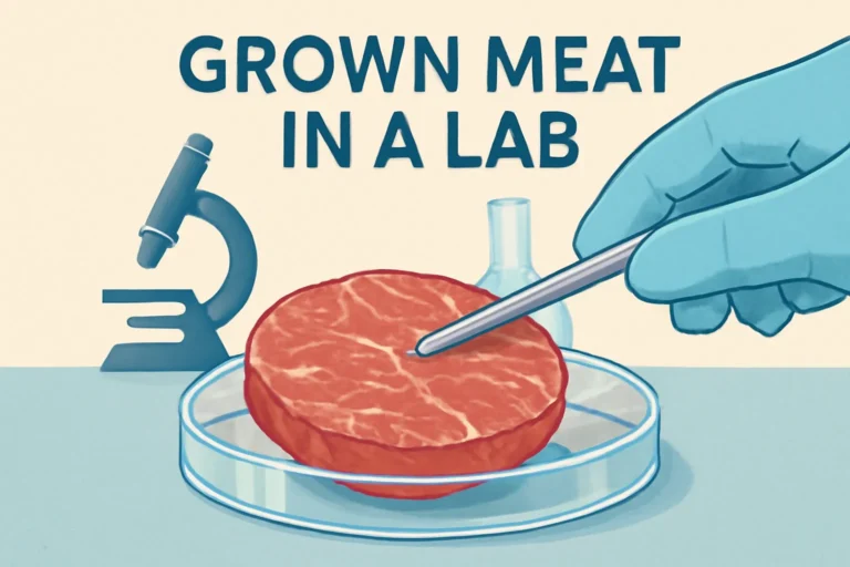 grown meat in a lab